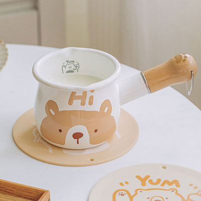 Bear Mini Enamel Milk Pot - HGHOM