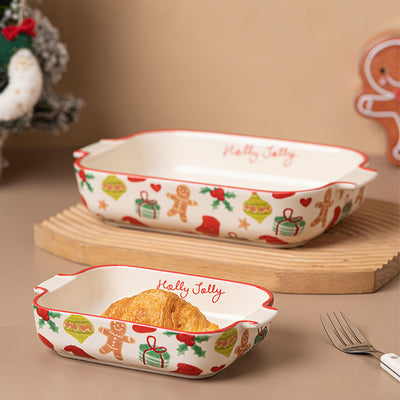 Christmas Ceramic Baking Dish - HGHOM