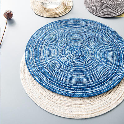 4Pcs Round Weave Placemat - HGHOM