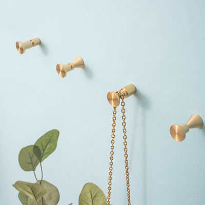 Simple Pure Brass Hooks