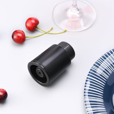 Black Stainless Steel Vacuum Wine Bottle Stopper - HGHOM