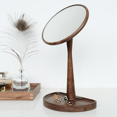 Black Walnut Makeup Mirror - HGHOM