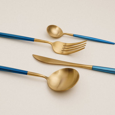 BLUE STAINLESS STEEL FLATWARE - HGHOM