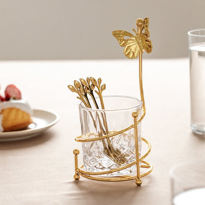 Butterfly Glass Dessert Spoon Storage Jar - HGHOM