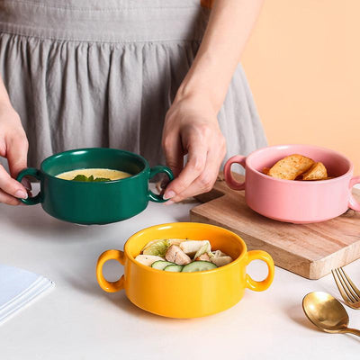 Ceramic Binaural Dessert Bowl - HGHOM