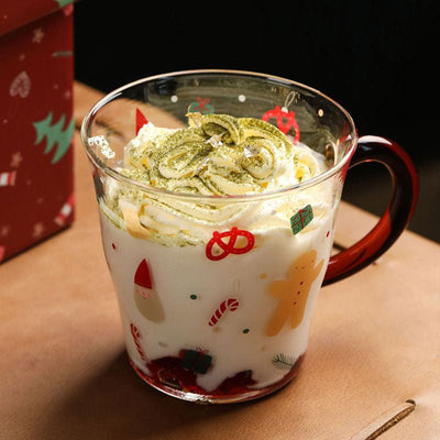 CHRISTMAS CARTOON GLASS CUP - HGHOM