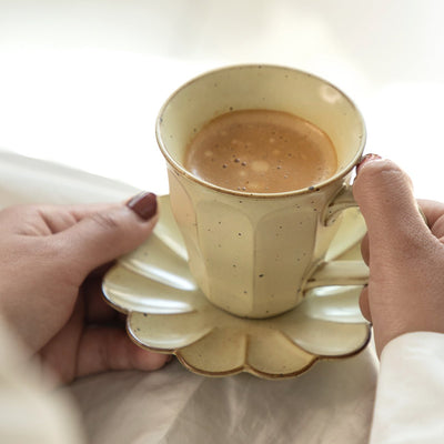 Clay Coffee Cup And Saucer - HGHOM