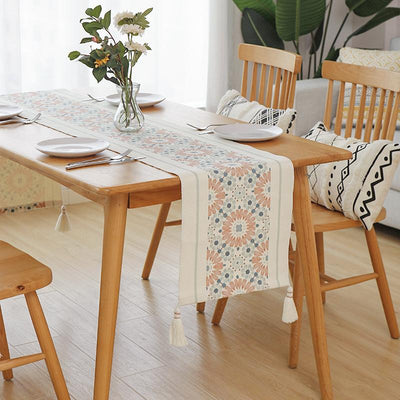 Cotton Thread Printing Table Runner - HGHOM