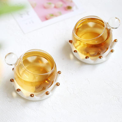 "Crown" Glass Teacup Set - HGHOM