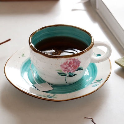 Cute Cartoon Ceramic Cup and Saucer - HGHOM