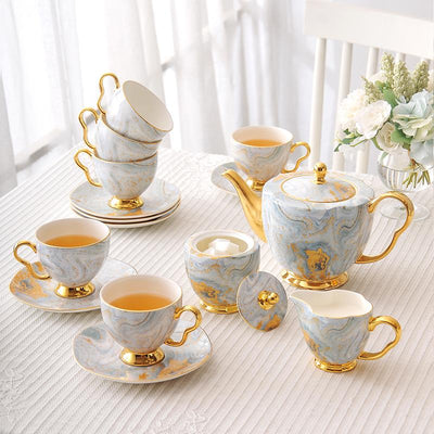 Fine Bone china "Morning Light" Tea Pot Set - HGHOM