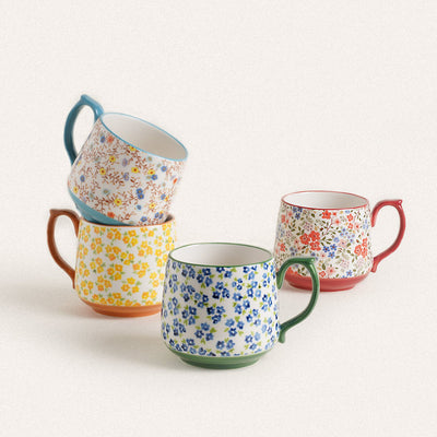 Floral Ceramic Mug - HGHOM