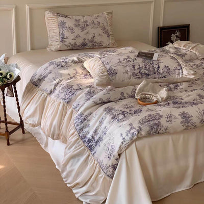 Floral Tencel Bedding Set - HGHOM