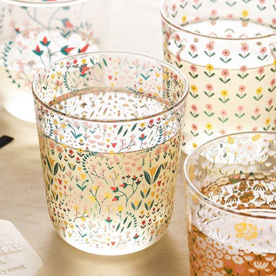 Flower Glass Cup Set - HGHOM