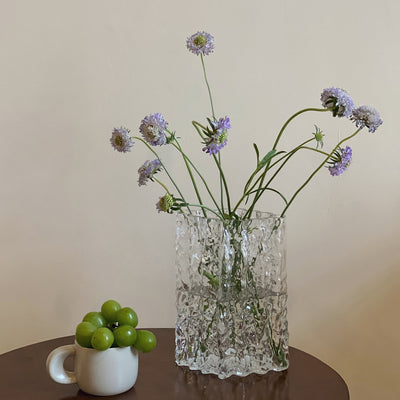 Glacier Texture Glass Vase - HGHOM