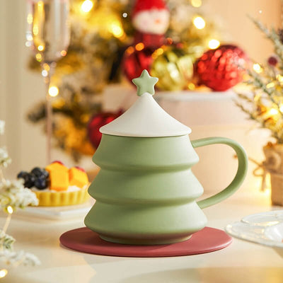 GREEN CHRISTMAS TREE CERAMIC MUG - HGHOM