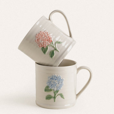 Hand-Painted Embossed Flower Mug - Large - HGHOM