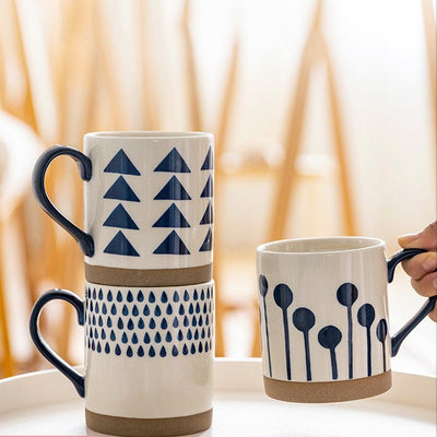 Hand Painted Underglaze Blue Mug - HGHOM