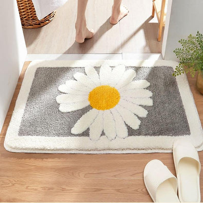 "Incomplete Sunflower" Rectangular Bath Mat - HGHOM