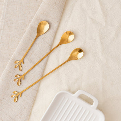 Leaf Dessert Spoon Three Set - HGHOM