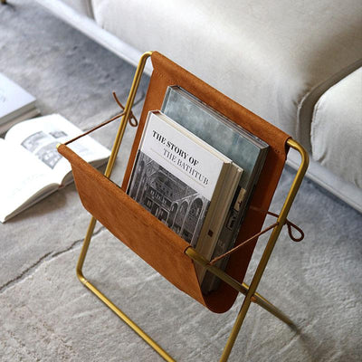 Leather Folding Magazine Rack - HGHOM