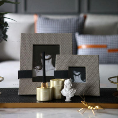 Lnterwoven Leather Photo Frame - HGHOM