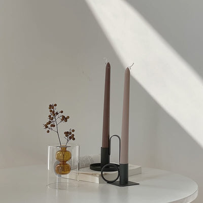 Minimalist Sandblasted Iron Candle Holder - HGHOM