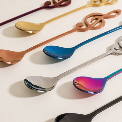 Music Stainless Steel Dessert Spoon - HGHOM