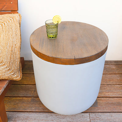 Outdoor Cylinder-Shaped Side Table【Presale】 - HGHOM