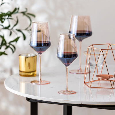 Pink Engraved Stemware - HGHOM