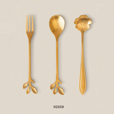 Plant Dessert Spoon Three Set - HGHOM