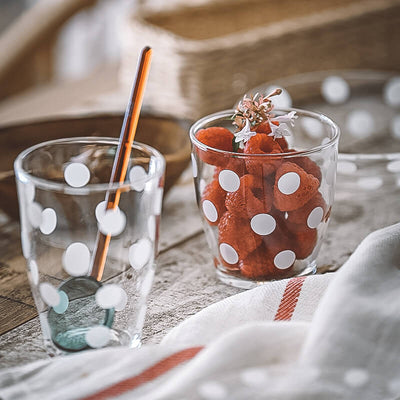 Polka Dot Glass Cup - HGHOM