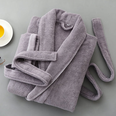 Pure Cotton Simple Bathrobe - HGHOM