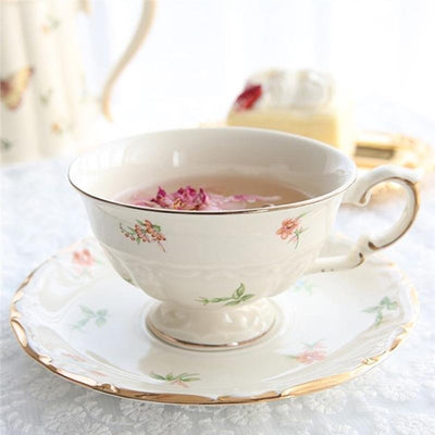 Retro Flower Teacup Set - HGHOM