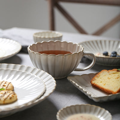 Retro Half Arc Ceramic Tableware Set - HGHOM