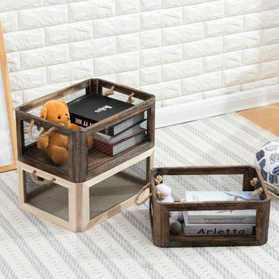 Retro Wooden Storage Box - HGHOM