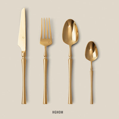 Rose Gold Four-Piece Flatware Set - HGHOM