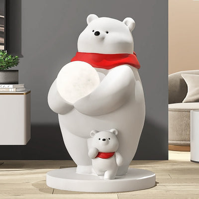 Scarf Bear Floor Lamp Ornament - HGHOM