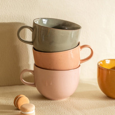 Sesame Dot Glazed Milk Mug - HGHOM