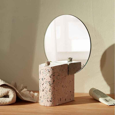 Silver-plated Terrazzo Mirror - HGHOM