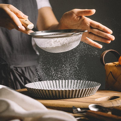 Solid Wood Wooden Handle Colander - HGHOM