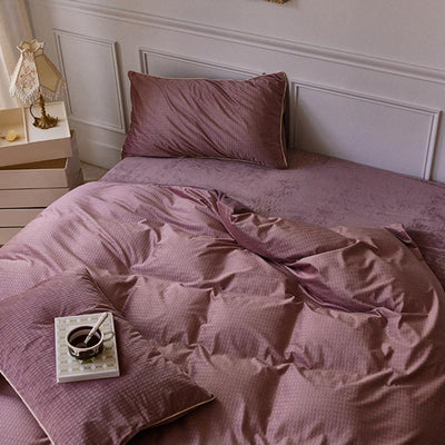 VELVET BEDDING SET WITH JACQUARD - HGHOM