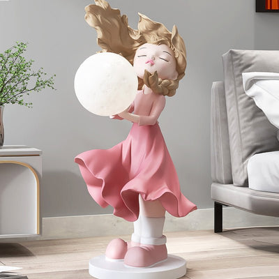 Wind in the Girl Floor Lamp Ornament - HGHOM