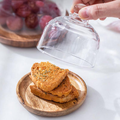 Wood And Glass Serving Dish - HGHOM