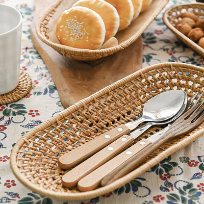 Wooden Flatware Basket - HGHOM